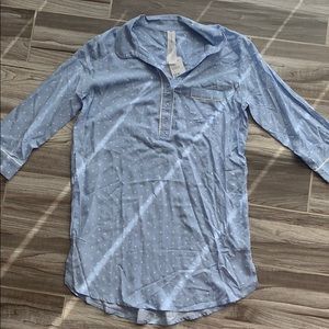 Baby Blue Polka Dot Sleep Shirt